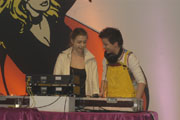 DJane Luzi (Happy Party Music), Sabine Fauland - Foto: Elmar Gubisch, 2003