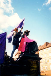 Demonstration zum Internationalen Frauentag in Graz - 1990